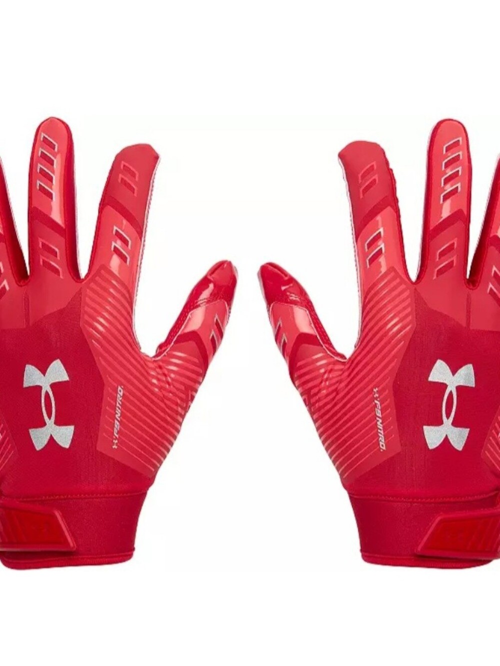 Under Armour F9 Nitro Football Gloves Red Adult Large